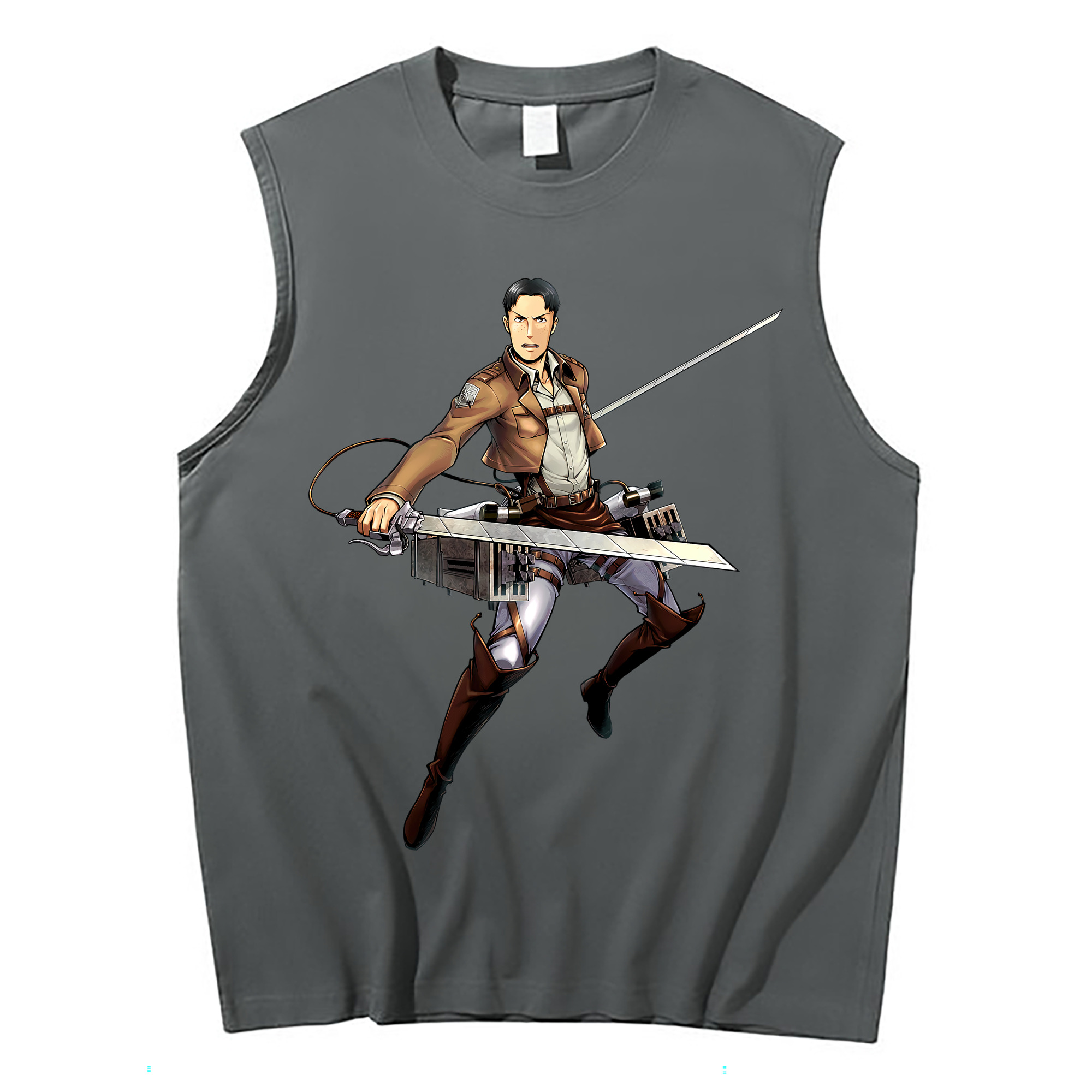 （画像用） 進撃の巨人 Attack on Titan コットン100％タンクトップ（フロントプリント）